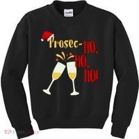Prosec Ho Ho Ho Funny Wine Lover Christmas Celebration Kids Sweatshirt thumb 0