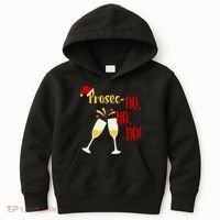 Prosec Ho Ho Ho Funny Wine Lover Christmas Celebration Kids Hoodie thumb 0