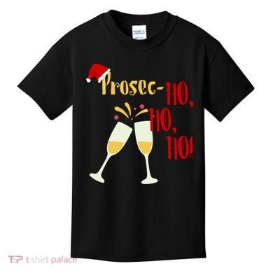 Prosec Ho Ho Ho Funny Wine Lover Christmas Celebration Kids T-Shirt