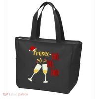Prosec Ho Ho Ho Funny Wine Lover Christmas Celebration Tote Bag thumb 3