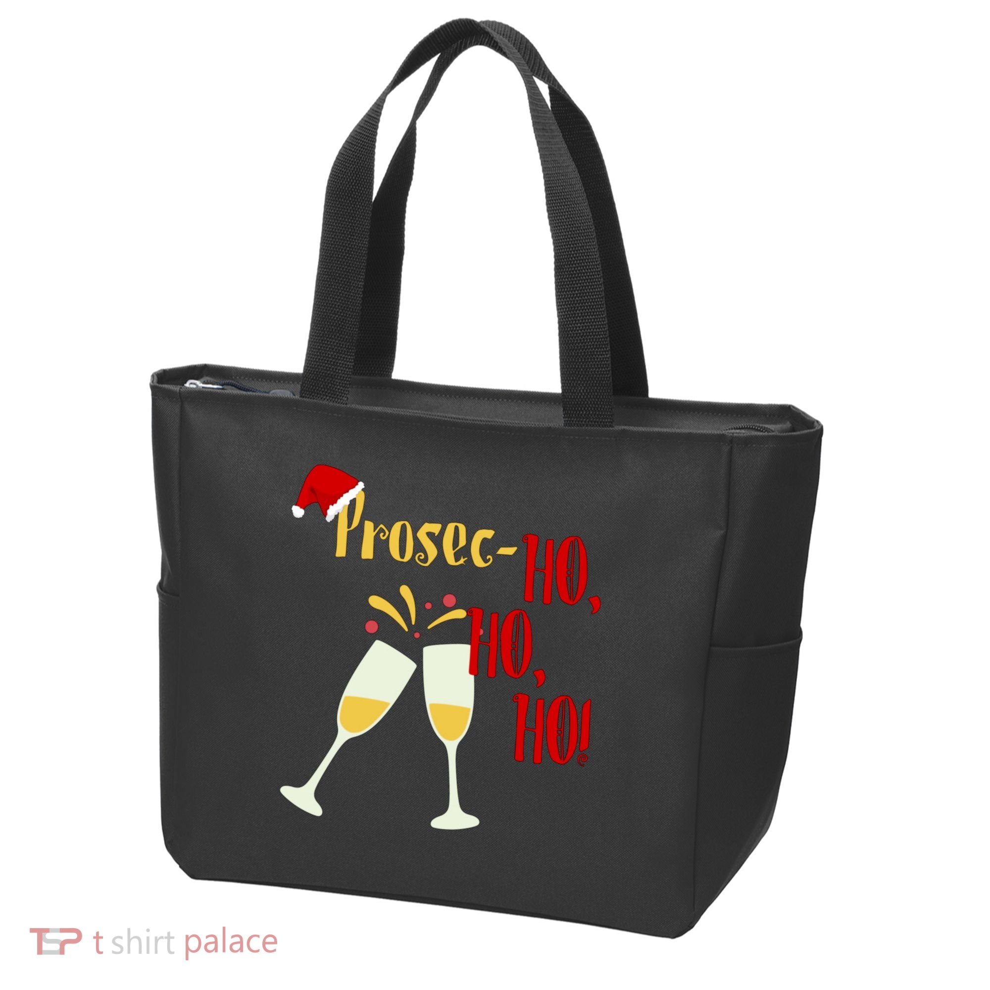 Prosec Ho Ho Ho Funny Wine Lover Christmas Celebration Tote Bag