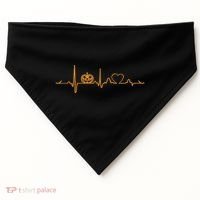 Pumpkin Heartbeat Halloween USA-Made Doggie Bandana thumb 0