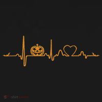 Pumpkin Heartbeat Halloween Apron thumb 3