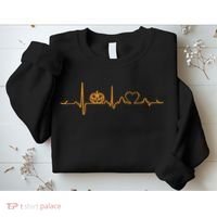 Pumpkin Heartbeat Halloween Sweatshirt thumb 2