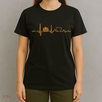 Pumpkin Heartbeat Halloween T-Shirt thumb 4