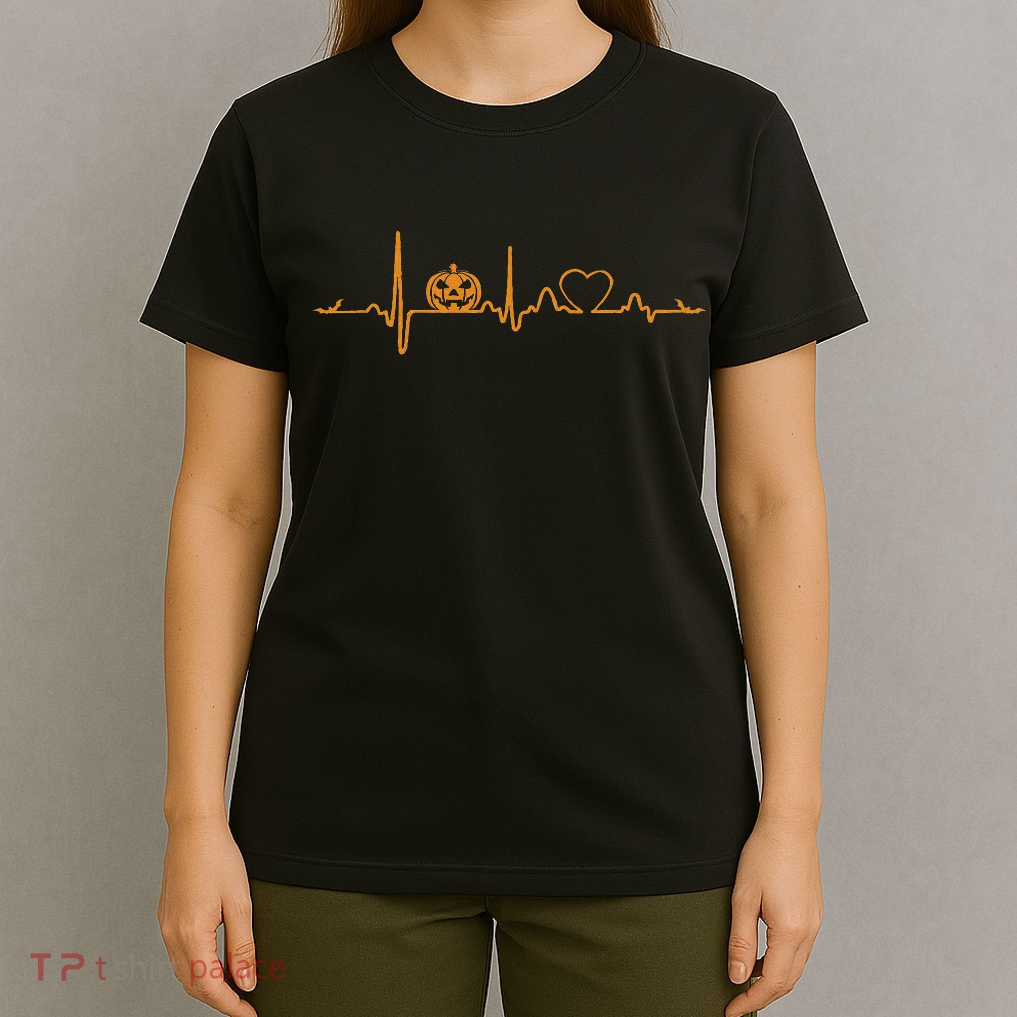 Pumpkin Heartbeat Halloween T-Shirt
