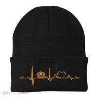 Pumpkin Heartbeat Halloween Beanie thumb 0