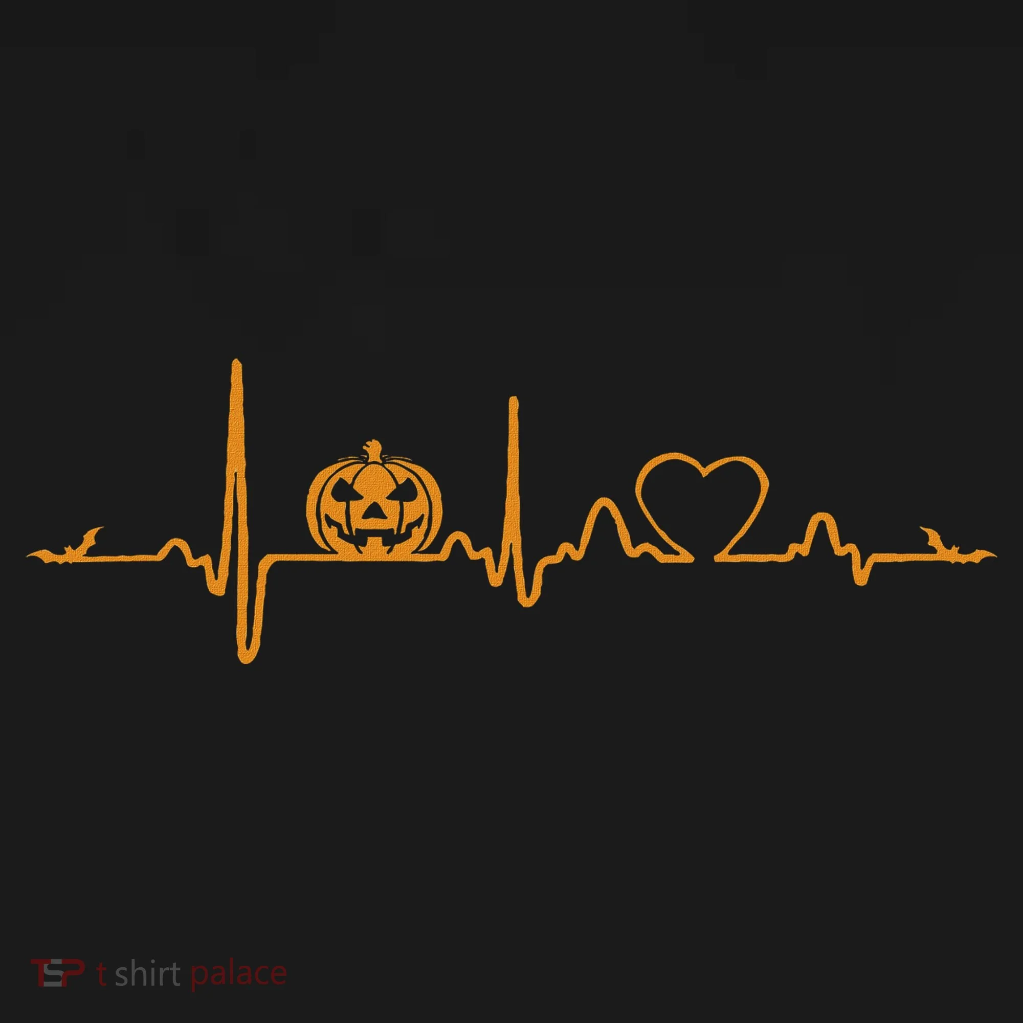 Pumpkin Heartbeat Halloween Baby Bodysuit