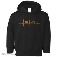 Pumpkin Heartbeat Halloween Toddler Hoodie thumb 0