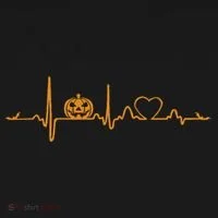 Pumpkin Heartbeat Halloween Toddler Hoodie thumb 2