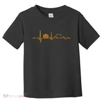 Pumpkin Heartbeat Halloween Toddler T-Shirt thumb 0