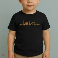 Pumpkin Heartbeat Halloween Toddler T-Shirt thumb 2