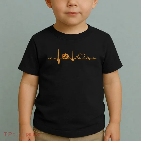 Pumpkin Heartbeat Halloween Toddler T-Shirt