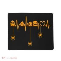 Pumpkin Heartbeat Halloween Lovers Nurse Pumpkin Heartbeat Mousepad thumb 0