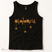Pumpkin Heartbeat Halloween Lovers Nurse Pumpkin Heartbeat Tank Top thumb 2