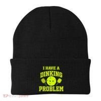 Pickleball Humor I Have A Dinking Problem Funny Beanie thumb 0
