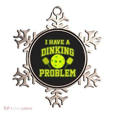 Pickleball Humor I Have A Dinking Problem Funny Ornament