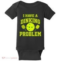 Pickleball Humor I Have A Dinking Problem Funny Baby Bodysuit thumb 0