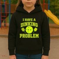 Pickleball Humor I Have A Dinking Problem Funny Kids Hoodie thumb 3