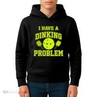 Pickleball Humor I Have A Dinking Problem Funny Kids Hoodie thumb 4