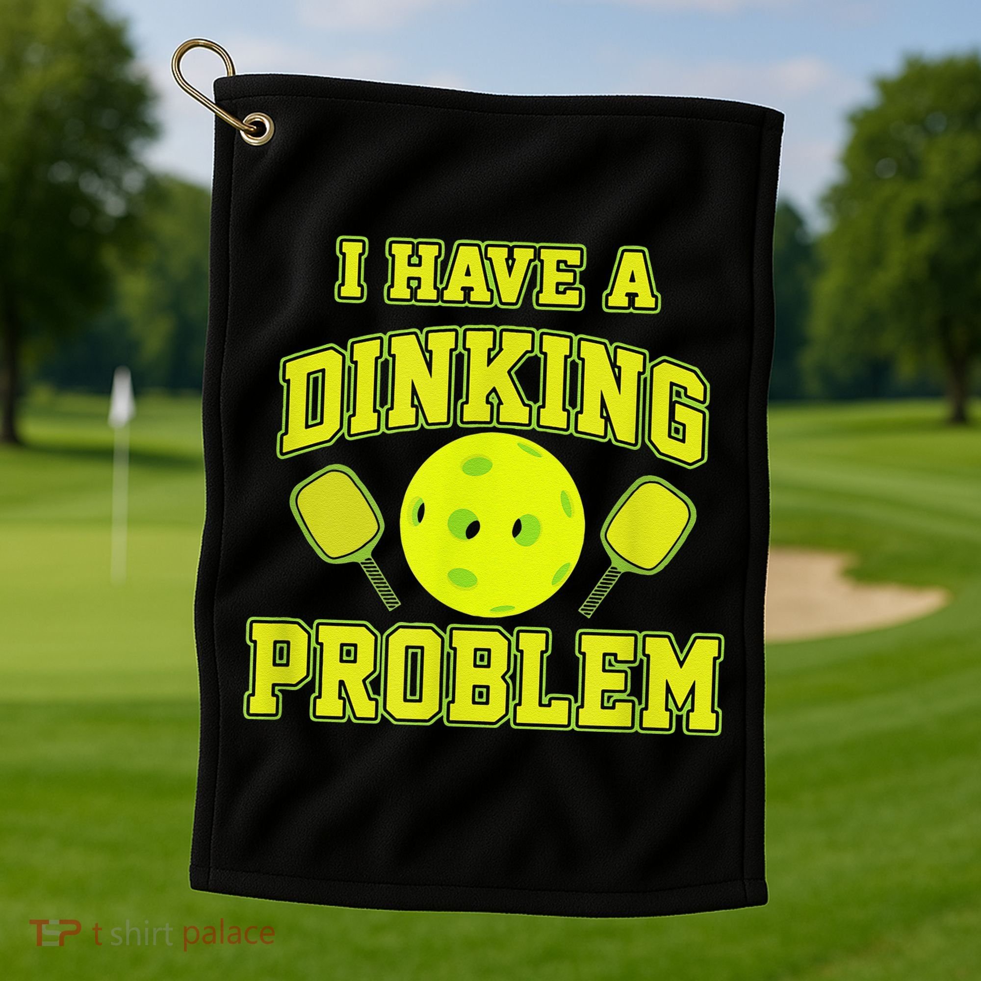 Pickleball Humor I Have A Dinking Problem Funny Golf Towel