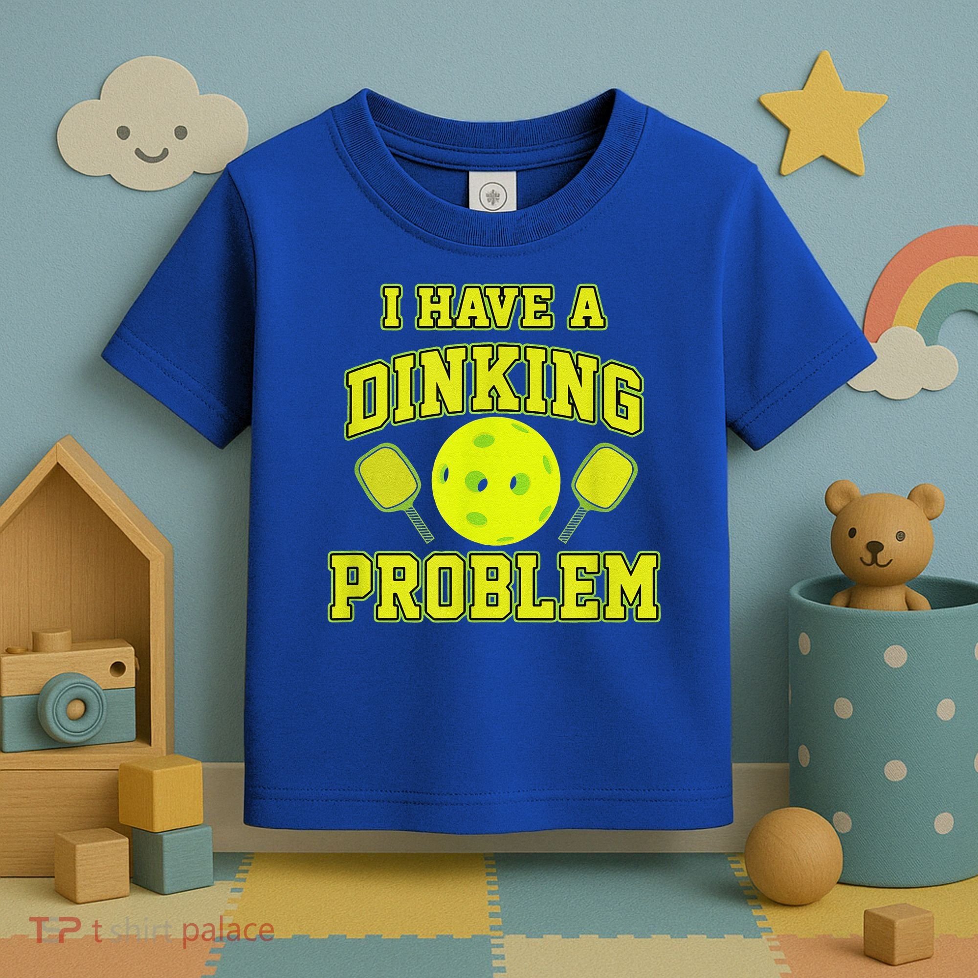 Pickleball Humor I Have A Dinking Problem Funny Toddler T-Shirt