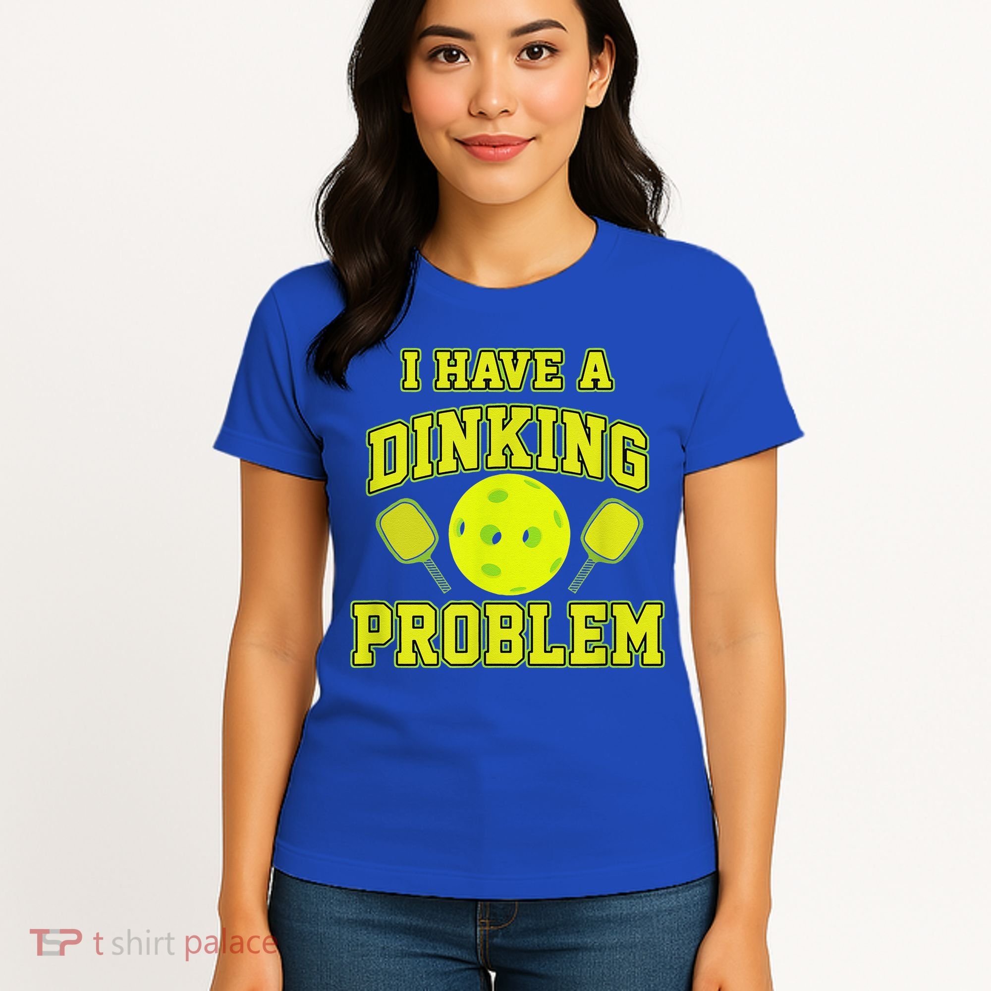 Pickleball Humor I Have A Dinking Problem Funny Women's T-Shirt