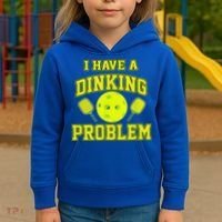 Pickleball Humor I Have A Dinking Problem Funny Kids Hoodie thumb 3