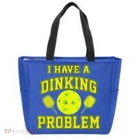 Pickleball Humor I Have A Dinking Problem Funny Tote Bag thumb 0