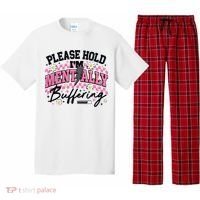 Please Hold I'm Mentally Buffering Funny Mental Health Pajama Set thumb 0