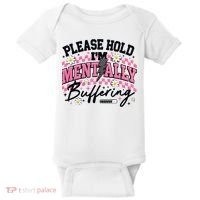 Please Hold I'm Mentally Buffering Funny Mental Health Baby Bodysuit thumb 0