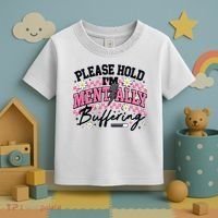 Please Hold I'm Mentally Buffering Funny Mental Health Toddler T-Shirt thumb 3