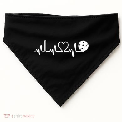 Pickleball Heartbeat! I Love Pickleball TShirt USA-Made Doggie Bandana