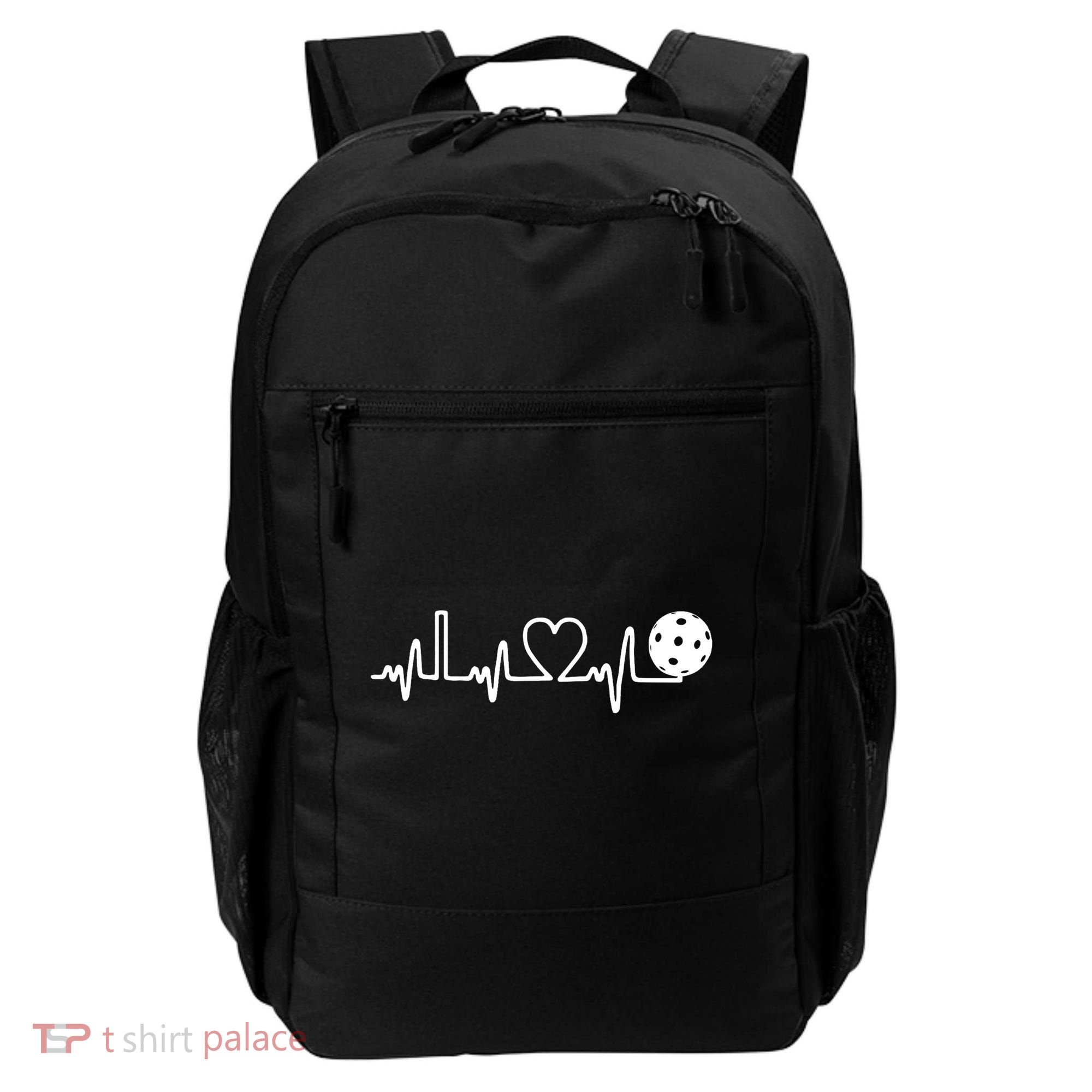 Pickleball Heartbeat! I Love Pickleball TShirt Backpack