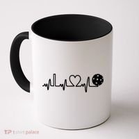 Pickleball Heartbeat! I Love Pickleball TShirt Coffee Mug thumb 0