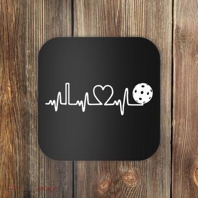 Pickleball Heartbeat! I Love Pickleball TShirt Coaster
