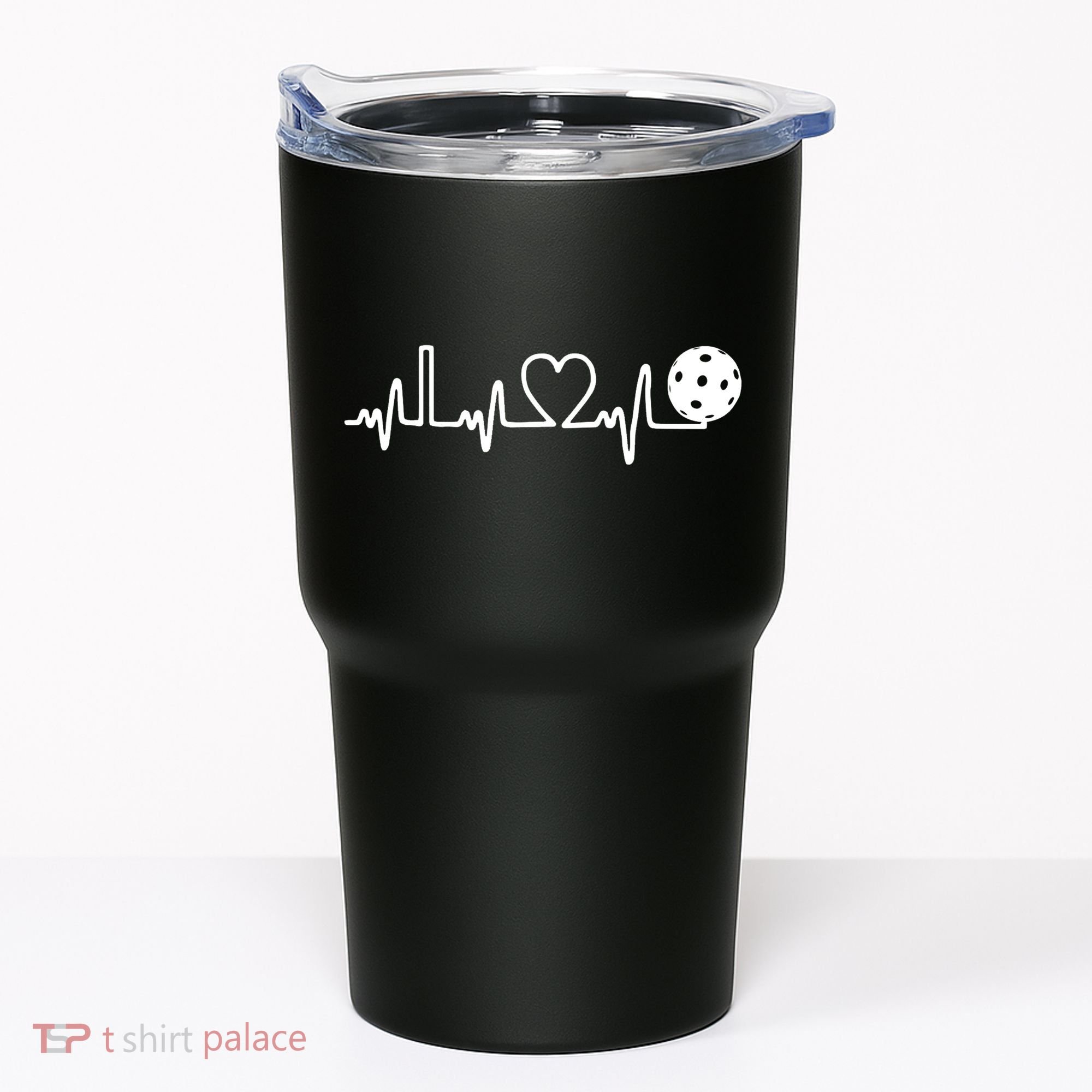 Pickleball Heartbeat! I Love Pickleball TShirt Tumbler