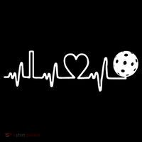 Pickleball Heartbeat! I Love Pickleball TShirt Ornament thumb 1
