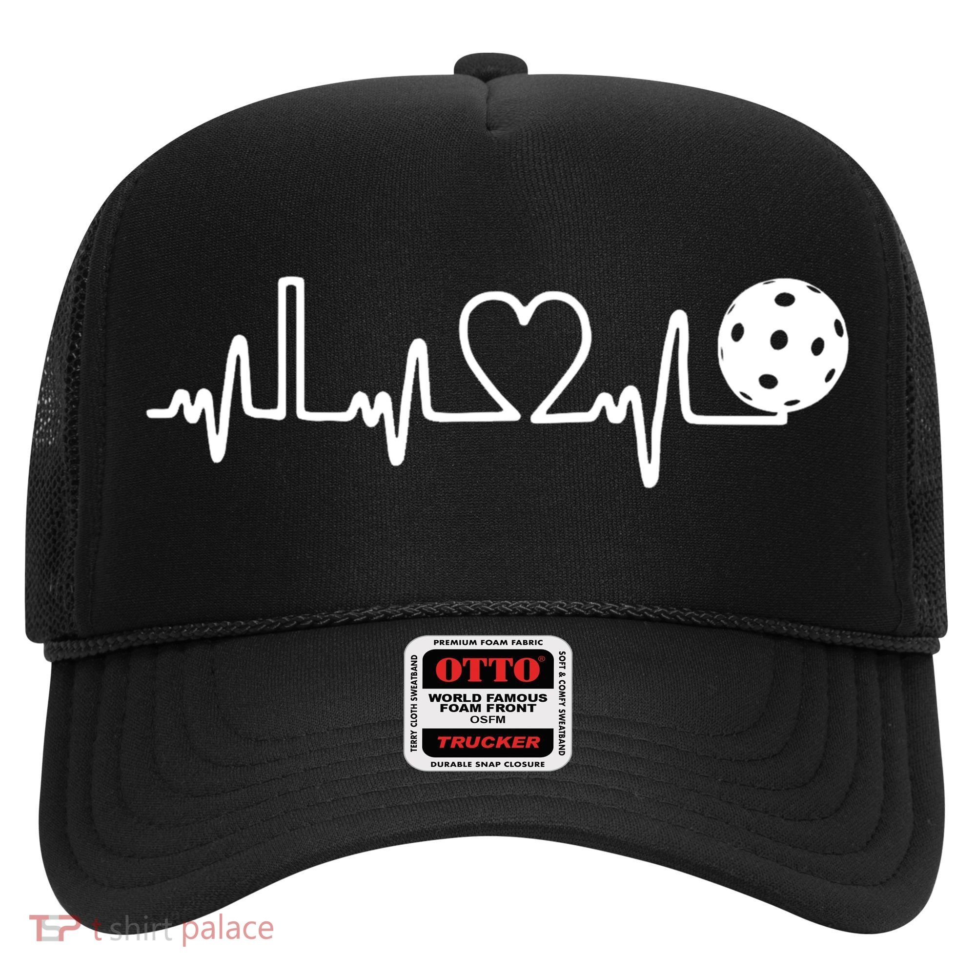Pickleball Heartbeat! I Love Pickleball TShirt Hat