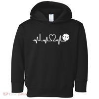 Pickleball Heartbeat! I Love Pickleball TShirt Toddler Hoodie thumb 0