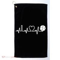 Pickleball Heartbeat! I Love Pickleball TShirt Golf Towel thumb 0