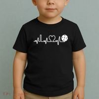 Pickleball Heartbeat! I Love Pickleball TShirt Toddler T-Shirt thumb 2