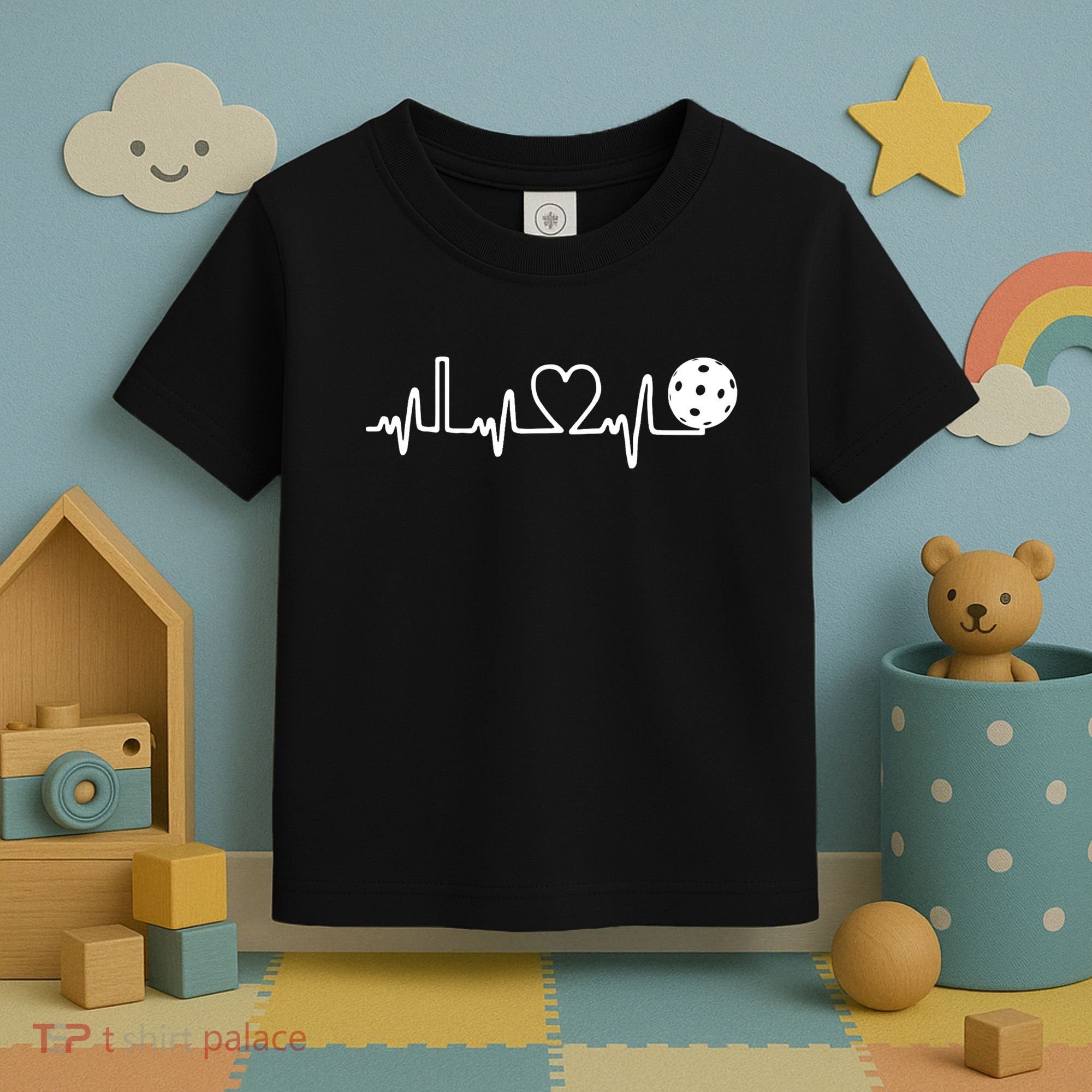 Pickleball Heartbeat! I Love Pickleball TShirt Toddler T-Shirt