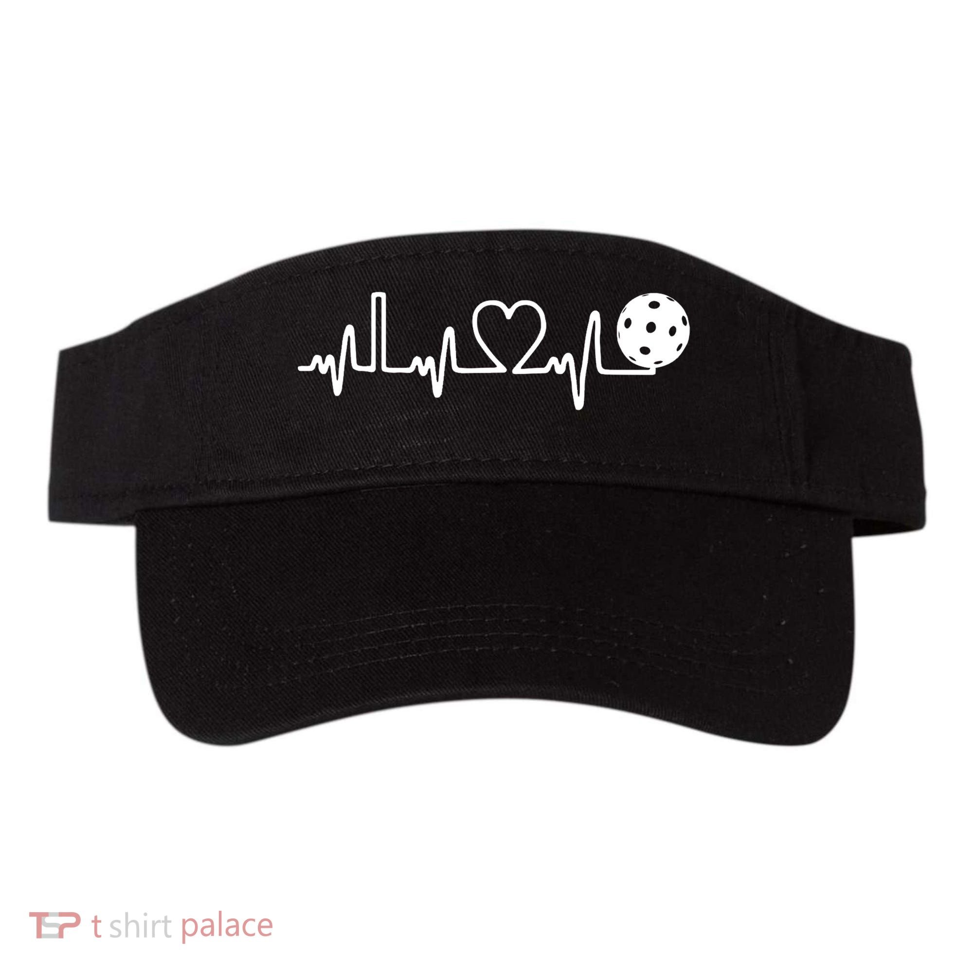 Pickleball Heartbeat! I Love Pickleball TShirt Visor