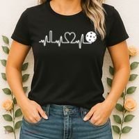 Pickleball Heartbeat! I Love Pickleball TShirt Women's T-Shirt thumb 2