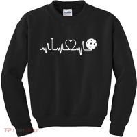 Pickleball Heartbeat! I Love Pickleball TShirt Kids Sweatshirt thumb 0