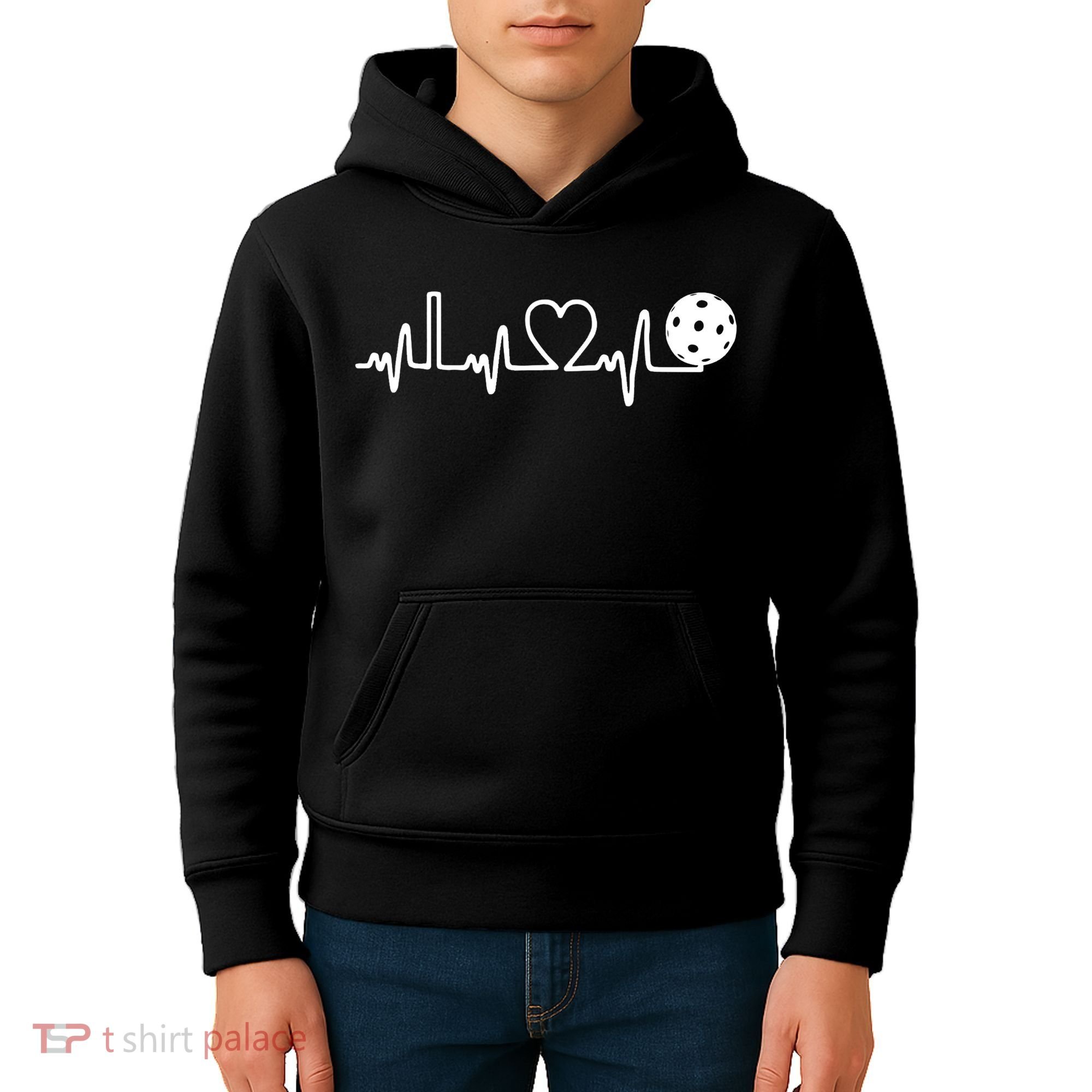 Pickleball Heartbeat! I Love Pickleball TShirt Kids Hoodie