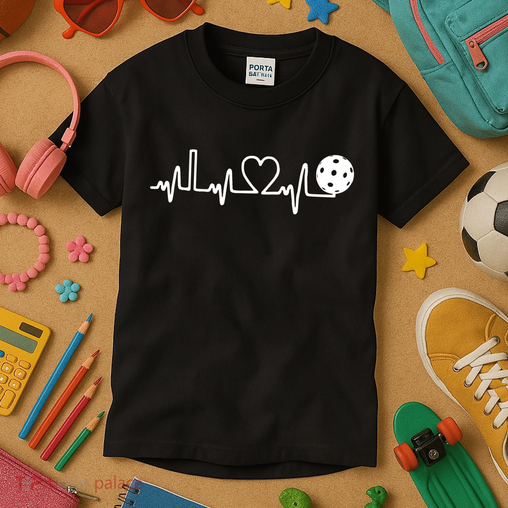 Pickleball Heartbeat! I Love Pickleball TShirt Kids T-Shirt