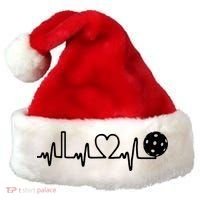 Pickleball Heartbeat! I Love Pickleball TShirt Santa Hat thumb 0