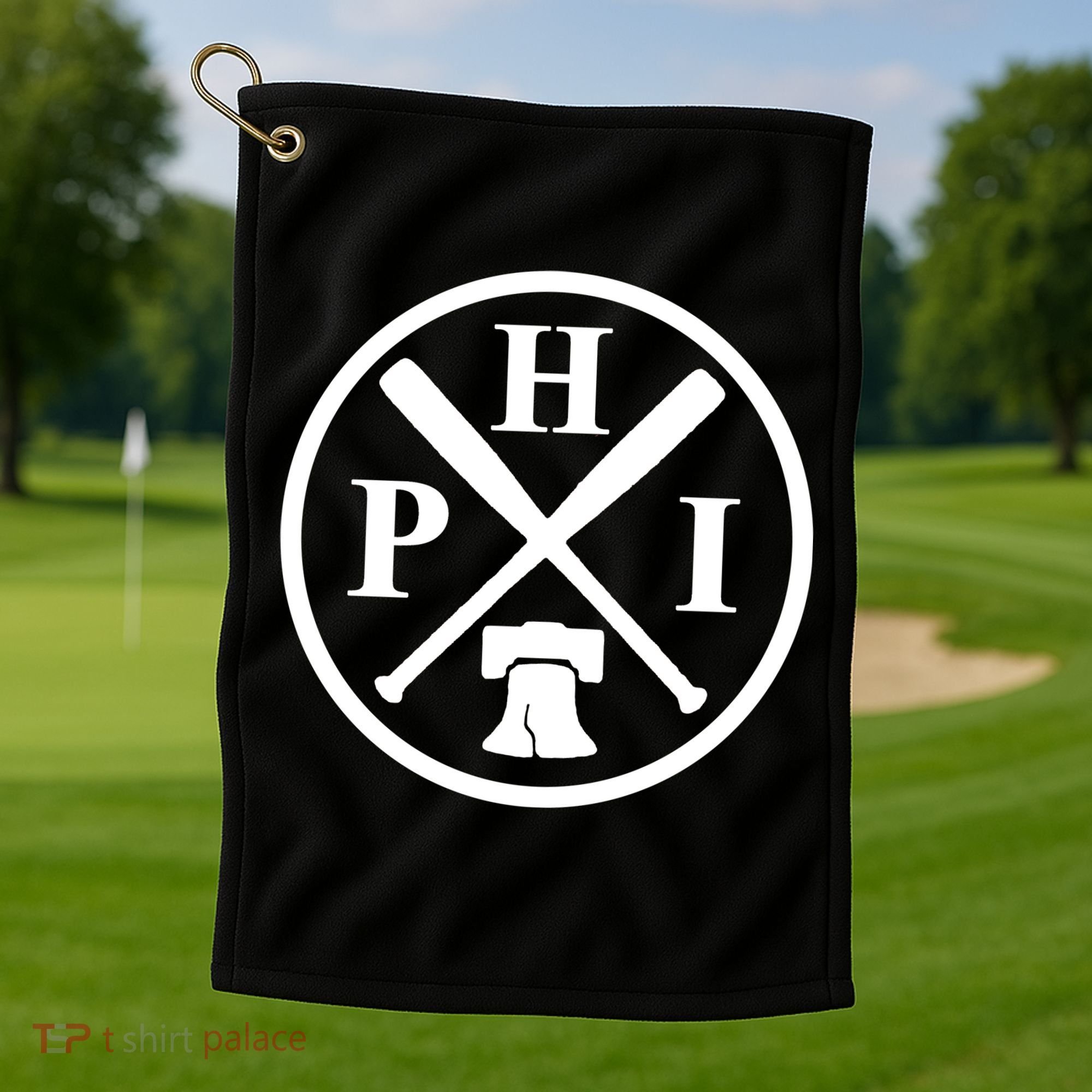 Philadelphia Baseball Emblem Retro Philly Team Golf Towel